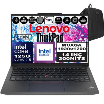 Lenovo Thinkpad E14 Gen6 Intel Core Ultra 5 125u 16gb 2tb Ssd Intel® Aı Boost 14" Wuxga Ips Windows 11 Home Taşınabilir Bilgisayar 21m7002ptxh03 + Zetta Çanta