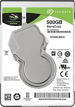 Seagate BarraCuda ST500LM030 500 GB 5400 RPM 140 MB/s 5.6 ms Harddisk