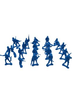 Gen-Of Kurşun Oyuncak Asker Seti 24 Parça- Mavi