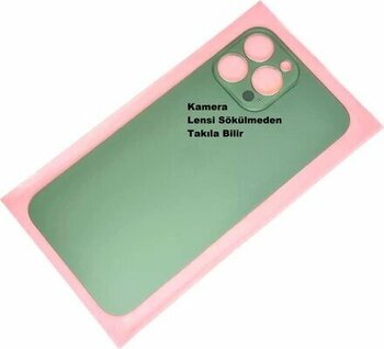 İphone 13 Pro Max Arka Pil Batarya Kapağı (Cam) Yeşil