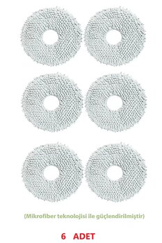 LİN GRUP Dream X40 - L40 Ultra Robot Süpürge Uyumlu Mop Paspas 6 Adet