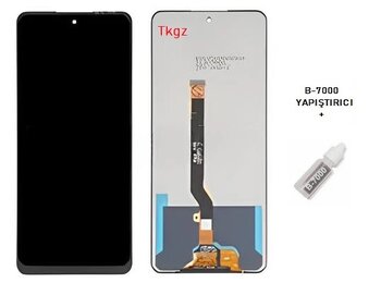 Tkgz - Tecno Camon 18P Uyumlu Lcd Ekran Dokunmatik Orijinal + B-7000