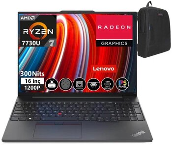 Lenovo Thinkpad E16 Gen1 Amd Ryzen™ 7 7730U 8Gb 2Tb Ssd 16" Wındows11home Wuxga Ips Dizüstü Bilgisayar Tb21jt0017tx20+Weblegelsınçanta