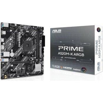 Asus Prime A520M-K Argb Am4 Ddr4 5100(OC)MHZ Matx Gaming (Oyuncu) Anakart