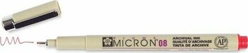 Sakura  Pigma Micron  Çizim Kalemi 08 Kırmızı 0,5 mm