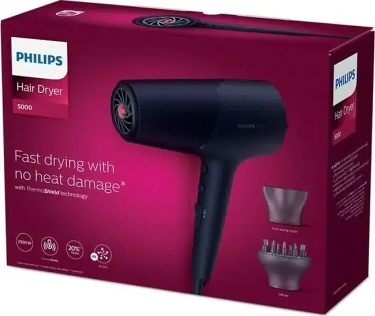 Philips 5000 Series BHD510/00 2300 W Mavi Saç Kurutma Makinesi