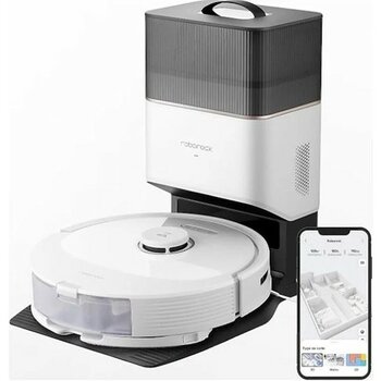 Roborock Q8 Max Plus Çöp Istasyonlu 5500PA Emiş Güçü Akıllı Robot Süpürge - Beyaz