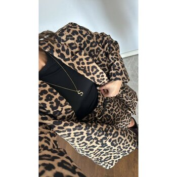 Leopar Desen Ceket - Standart
