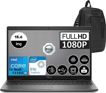 Dell Latitude 3540 Intel Core I5 1335U 8gb 512GB SSD Windows 11 Pro 15.6" Fhd Taşınabilir Bilgisayar N006L354015W02 + Zetta Çanta