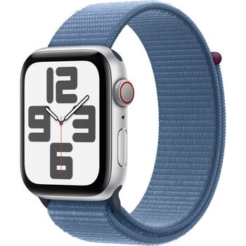 Apple Watch SE GPS + Cellular 44mm Gümüş Rengi Alüminyum Kasa ve Kış Mavisi Spor Loop