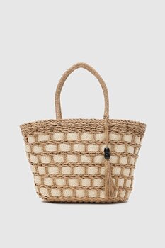 OGGO Camel Hasır El ve Çapraz Çanta