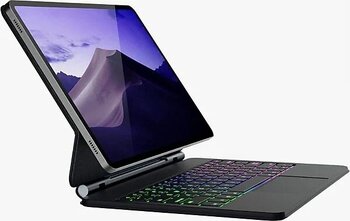 Tokqı Galaxy Tab S9+ Plus (SM-X810/X816B/X818U) Uyumlu Magic Keyboard Touchpad Klavye - Siyah