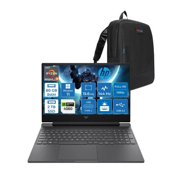 Hp Victus W15FB3006NT Ryzen 9 8945HS Aı 80GB Ddr5 2tb SSD 8GB/RTX4060 300NITS 15.6" Fhd IPS 144Hz WIN11HOME Gaming Taşınabilir Bilgisayar WB82WCEAH24+ZETTAÇANTA