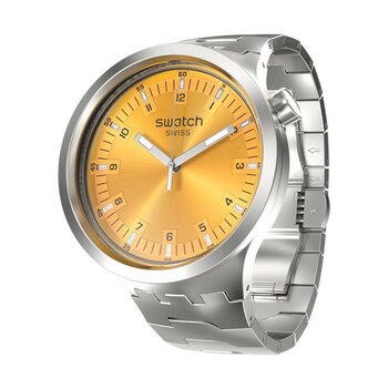 Swatch SB07S103G Swatch Big Bold Irony Amber Sheen Erkek Kol Saati - Sarı