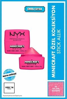 NYX Professional Makeup Minecraft Özel Koleksiyon Stick — 05 Oh She Baaahd pembe Allık