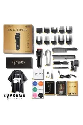 Supreme Trimmer Pro Clipper Profesyonel Saç Sakal Tıraş Makinesi STC5030 Siyah