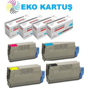 Oki C532 Muadil Toner 4 Renk Set
