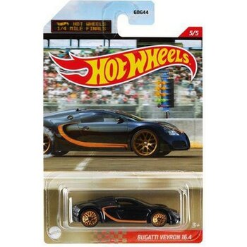 Hot Wheels 1/4 Mile Kings Kısa Mesafe Yarış Arabaları Bugatti Veyron 16.4 GRP32 - Lacivert