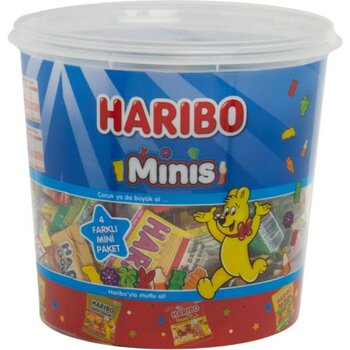 Haribo Dilekstores Minis Ahududu Aromalı 100 Adet 10 G Mini Şekerleme Çeşidi - 100,3 gr