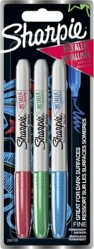 Sharpie Fine Permanent Markör 3 Renk Metalik Renkler Kırmızı Yeşil Mavi