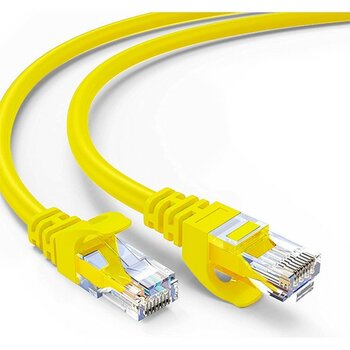 HCS Cat6 Patch Kablo 20 Metre- Sarı - Siyah - 20 m