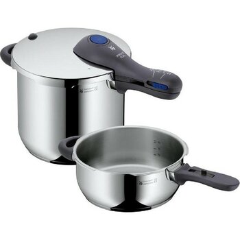 WMF Perfect Plus Paslanmaz Çelik Düdüklü Tencere Seti 6,5+3 Lt – Gri, İndüksiyon ve Tüm Ocak Tiplerine Uygun - Gri - 3 L