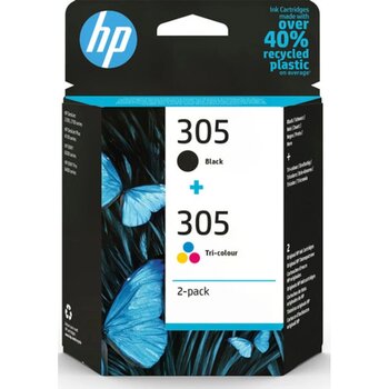 Hp 305 2-pack Tri-color/black Ink Cartridge