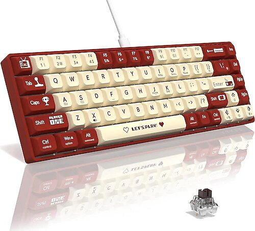 Ajazz AK680 %65 TKL Brown Switch Kablolu Mekanik Oyuncu Klavyesi