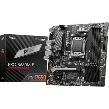 Msı MB Pro B650M-P Am5 Ddr5 6000MHZ(OC) HDMI Dp VGA 2x M.2 Usb3.2 2.5g Lan Matx Anakart - standart