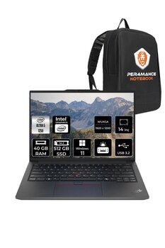 Lenovo Thinkpad E14 G6 Ultra 5 125u 40gb 256gb Ssd 14'' Wuxga W11p 21m7002ptx & Per4 Çanta