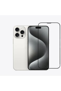 Powerfox iPhone 15 Pro Max Uyumlu Premium Kalite Toz Filtreli Tam Kaplayan Ekran Koruyucu