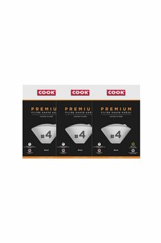 Cook Premium Filtre Kahve Kağıdı - Ebat 4 (3 Paket 240 Adet)