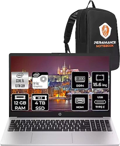 HP 250 G10 8A538EA 15.6 inç Intel Core i5 1335U 12 GB 4 TB SSD Intel Graphics FreeDOS