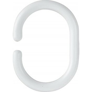 Zethome Banyo Duş Perde Halkası Kancası 20 Adet Perde Askısı Beyaz