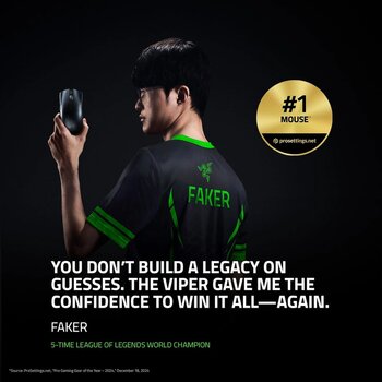 Razer Viper V3 Pro Faker Edition - Ultra Hafif Kablosuz Espor Oyun Faresi - 8k Hz Hyperpolling (54g