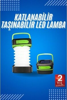365Dükkan Kamp Lambası Katlanabilir Lamba Solar Şarjlı LED Lamba El Fenerli - Çok Renkli - 10 W