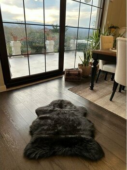 Doğuş Peluş Halı A Post Siyah Yumuşak Dokulu Peluş Halı Tek Kafa Post - 75 x 150 cm