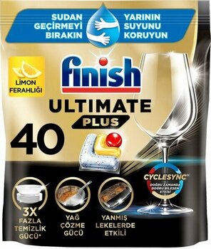 Finish Ultimate Plus Limon 40 Tablet 488 G 3 Adet