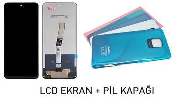 Xiaomi Redmi Note 9 Pro Lcd Ekran + Arka Kapak Mavi