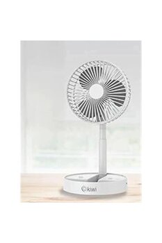 AyrStore Kiwi Kfan 7608 Şarjlı Beyaz Katlanılabilir Mini Fan Masa Üstü Vantilatörü Usb Soğutucu Sessi
