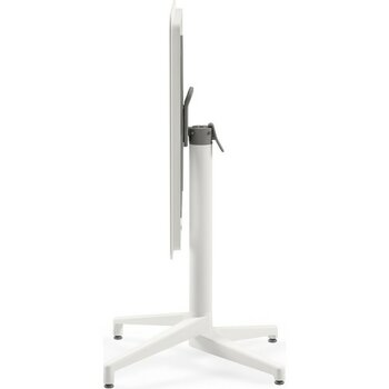 Tilia Moon Katlanır Masa 70X70 cm Süt Beyaz - Bahçe, Balkon, Kafe, Restoran Için, Iç ve Dış Mekan