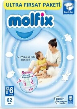Molfix 6 Numara Bebek Bezi 62'li