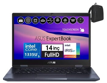 Asus Expertbook B3 Flip B3402fva Intel Core I5-1335U 16Gb 1Tb Ssd 14" Fhd Dokunmatik Wın11home Taşınabilir Bilgisayar B3402ı58512s0d18+Zettaçanta