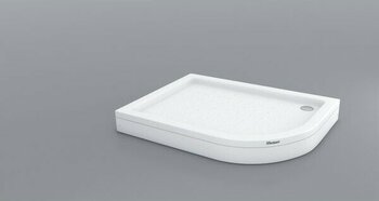 Shower 90X150 Oval Asimetrik Duş Teknesi (Panelli)