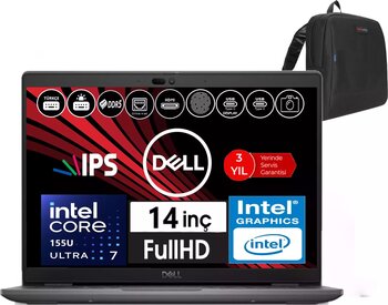 Dell Latitude 3450 Intel Core Ultra 7 155U 64GB Ddr5 1tb SSD 14" Fhd IPS Freedos Taşınabilir Bilgisayar WXCTO345015_VP18+ZETTAÇANTA
