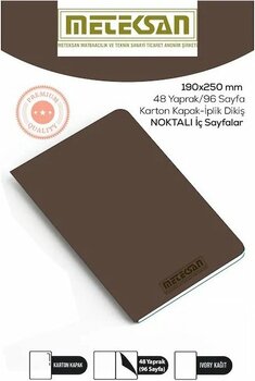 Kahverengi 19x25 Cm Ebat Not Defteri Antrasit