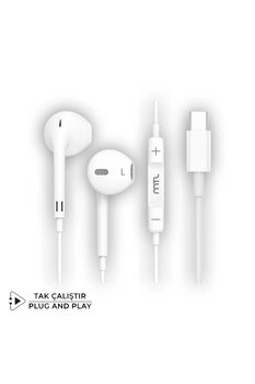 Honor Magic 5 Pro Uyumlu Tak Çalıştır Stero Type-C Kulaklık Mt-A293