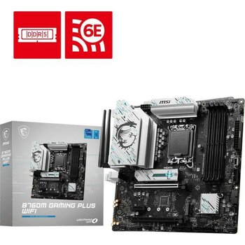 Marmara Qumasch Msı B760M Gamıng Plus Wıfı Ddr5 6800MHZ 2xhdmı 2xdp 2xm.2 USB 3.2 Matx 1700P (12. / 13. ve 14. Nesil Işlemci Uyumlu)