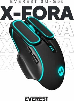 Everest SM-G55 X-Fora Siyah 7200 DPI Kablolu Oyuncu Mouse