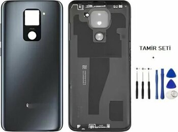 Xiaomi Redmi Note 9 Full Kasa Arka Kapak Takım Siyah - Tamir Seti